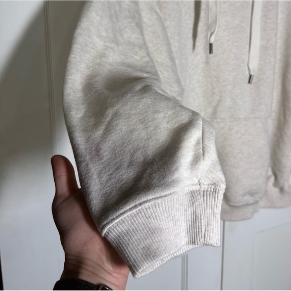 Aerie Oversized Hoodie Cream Size Medium Fleece Super Soft Lounge - Picture 9 of 9